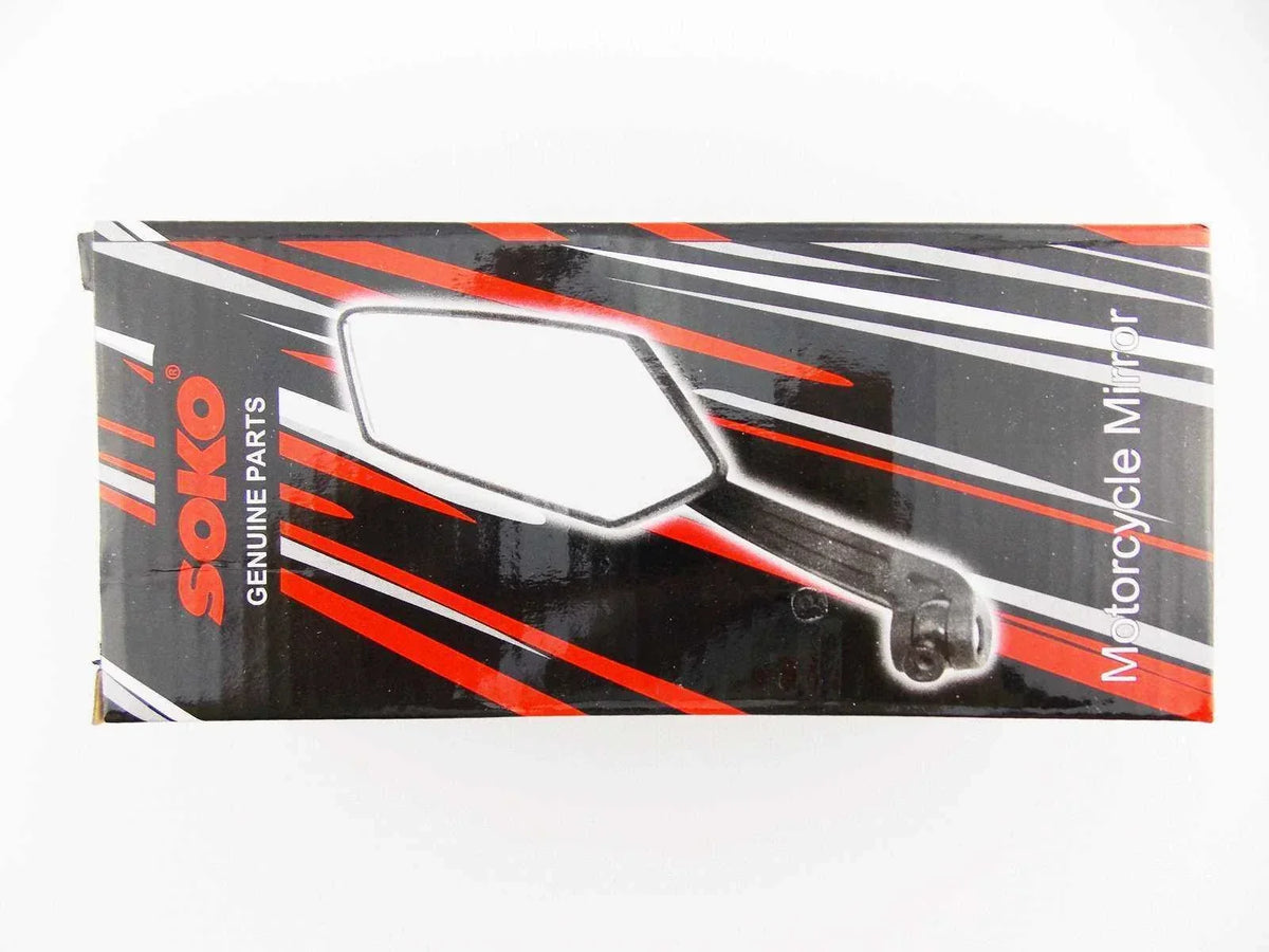 Soko Black Orange Hex Mirrors Compatible with Honda XR250L 1992-2007