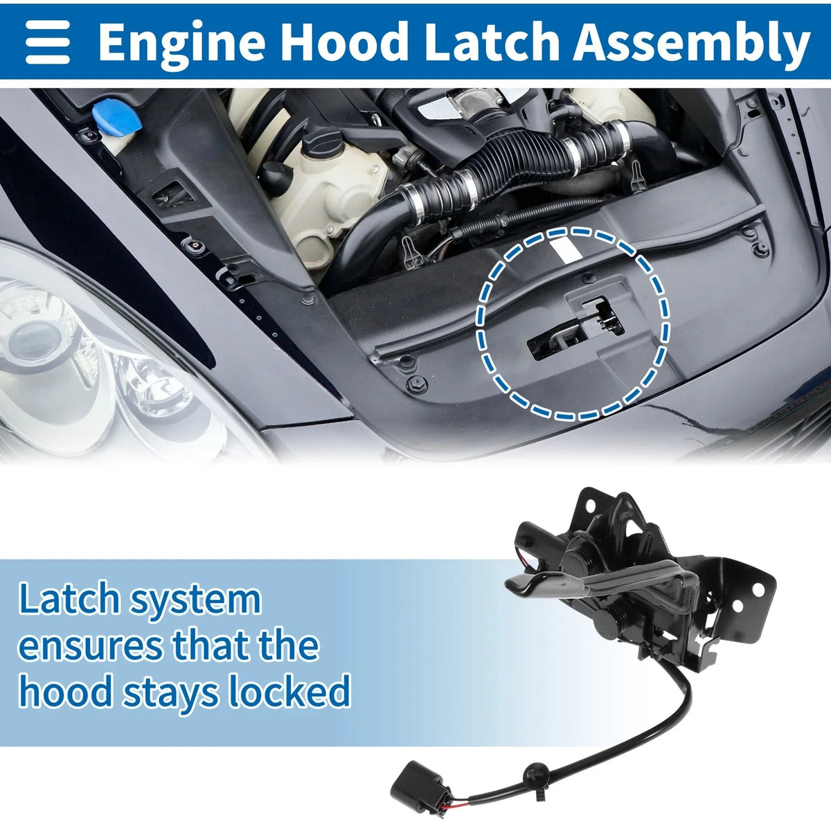 Hood Latch Assembly for Kia Sorento (2016–2020) No. 81130C5000
