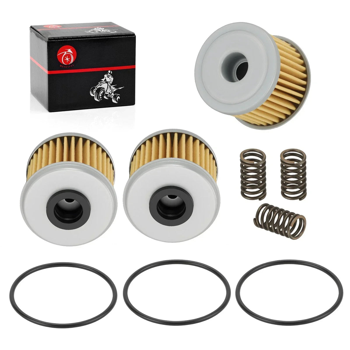 Set of 3 Oil Filters with O-Ring Springs for Honda CRF450X 2002-2024