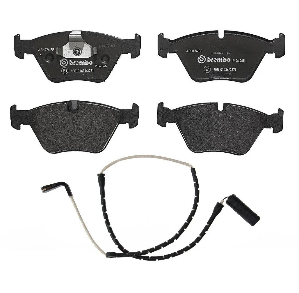 Set of 4 Brembo Front Low Met Brake Pads with Sensor for BMW E39 525i 528i (1997–2003)