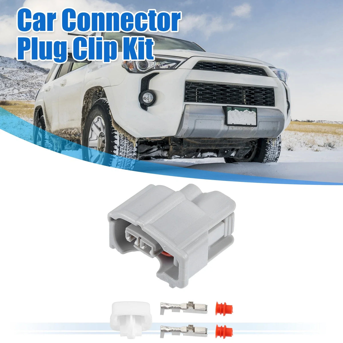 Set of 2 Fuel Injector Connector Adapter Plugs for Toyota (No. 90980-11875)