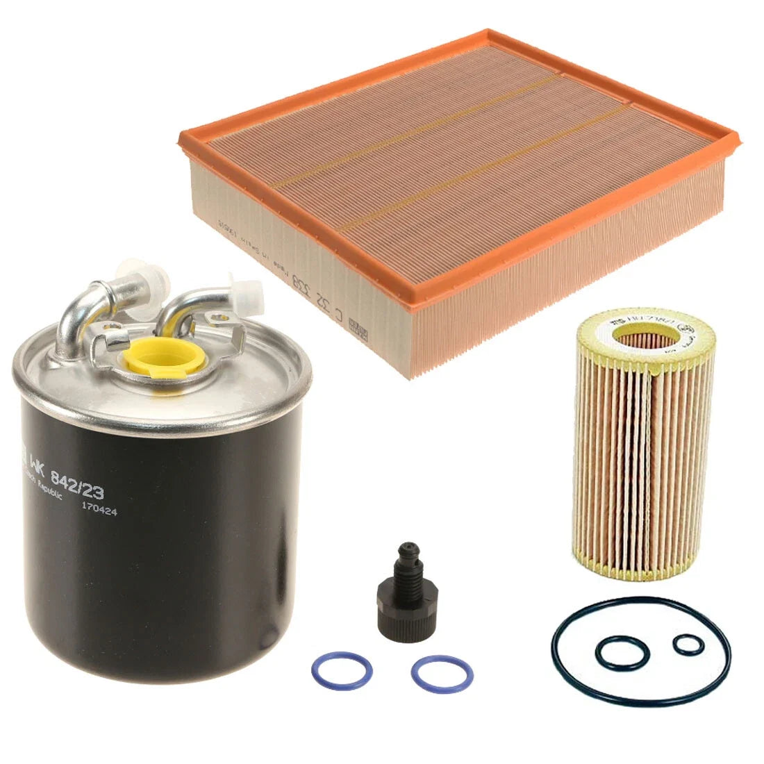 MANN Panel Air Filter, Oil Filter, Fuel Filter for Dodge Sprinter 2500 3500 (2004–2006)