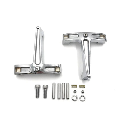 Leaf Shark Fin Floorboard, Dominator Chrome for Harley Touring 1993–2008