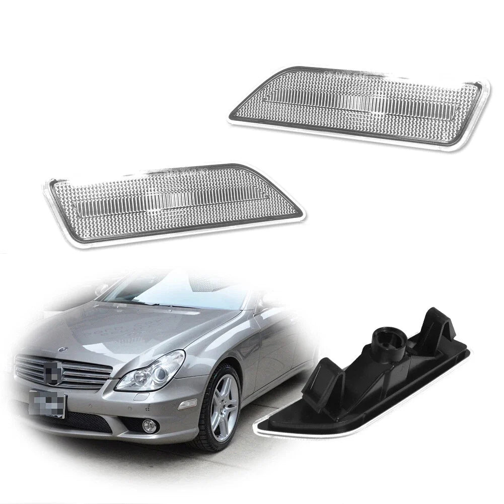 Clear Bumper Side Marker Lights for Mercedes W219 CLS-Class (2006–2011)
