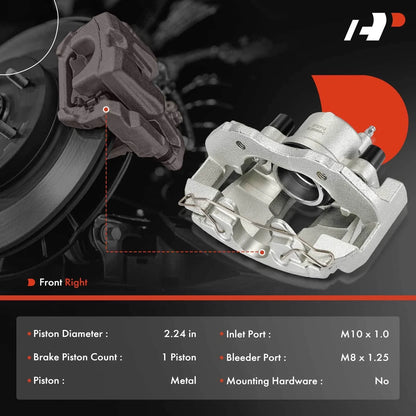 Front Right Brake Caliper for Ford Focus (2004-2007) with Bracket