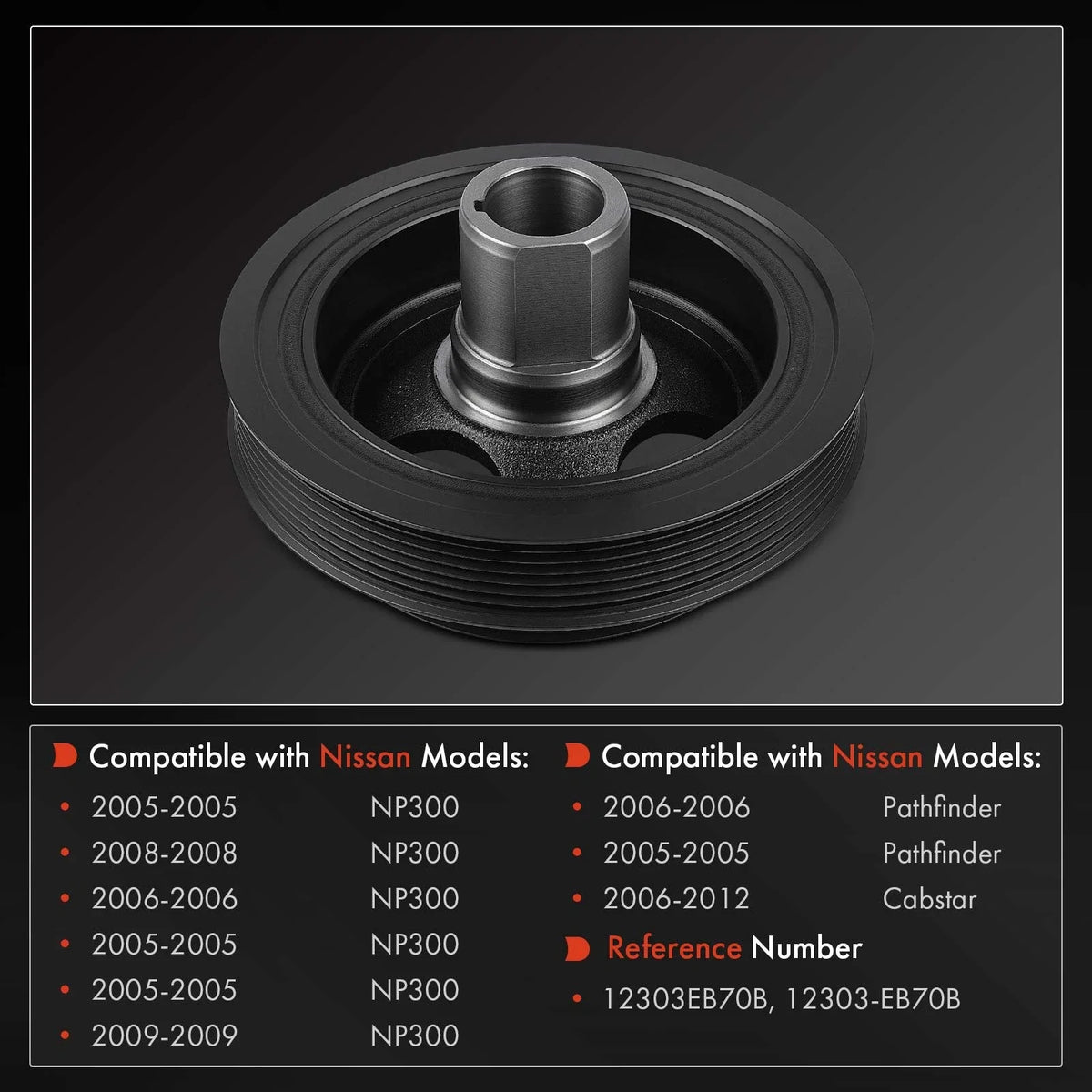 Crankshaft Pulley for NP300 Navara Pathfinder 2005-2015