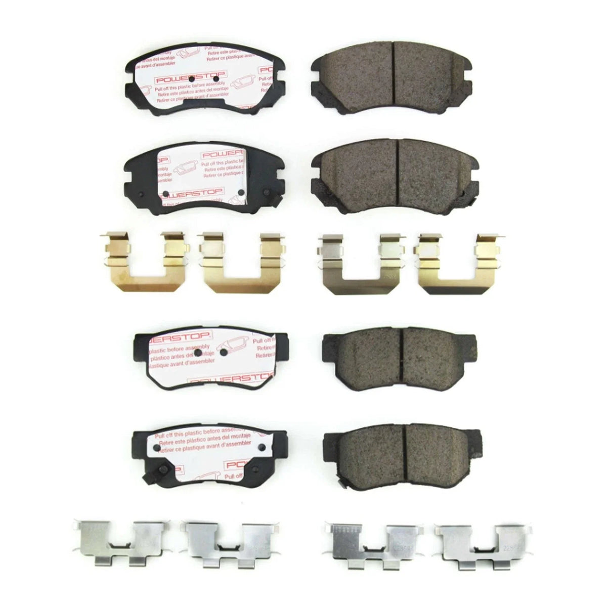 PowerStop 2X Next Gen Carbon-Fiber Disc Brake Pad Kit for Elantra, Optima