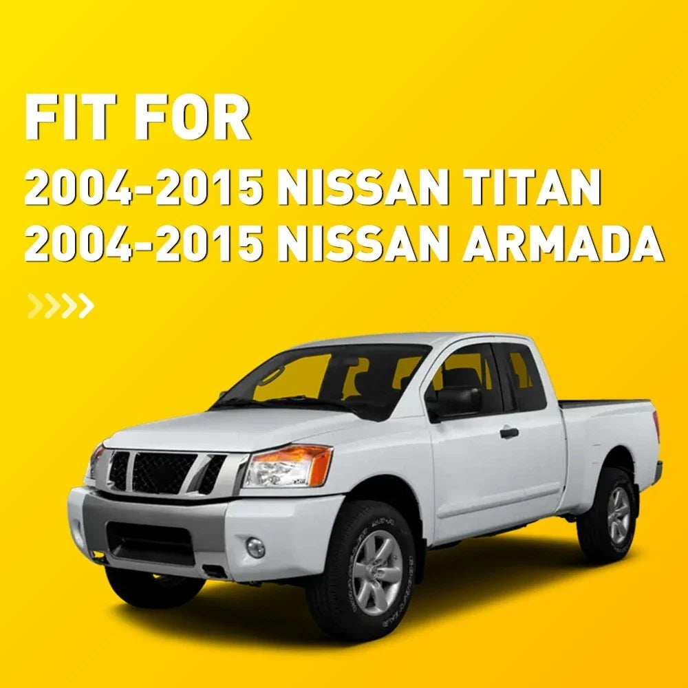 Set of 2 Front LH+RH Seat Armrest Leather Covers for Nissan Titan & Armada (2004–2015)