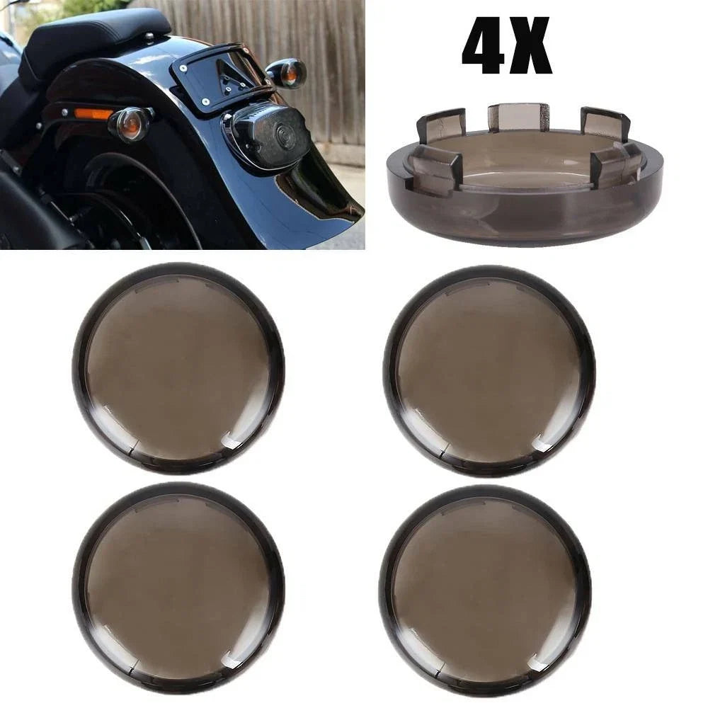 4-Piece Smoked Turn Signal Lens Cover Set for Harley Sportster 2004-2023