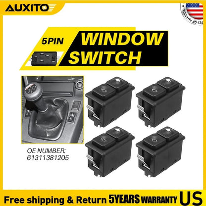 Power Window Control Switch (5Pin 61311381205) for BMW 3 5 6 Series