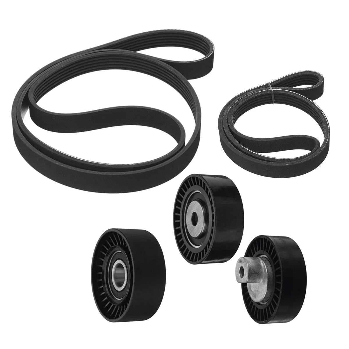 V-Ribbed Belts Set (2) for E46 E39 E38 X5 E53 Z3 E36 BMW