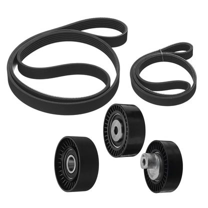 V-Ribbed Belts Set (2) for E46 E39 E38 X5 E53 Z3 E36 BMW