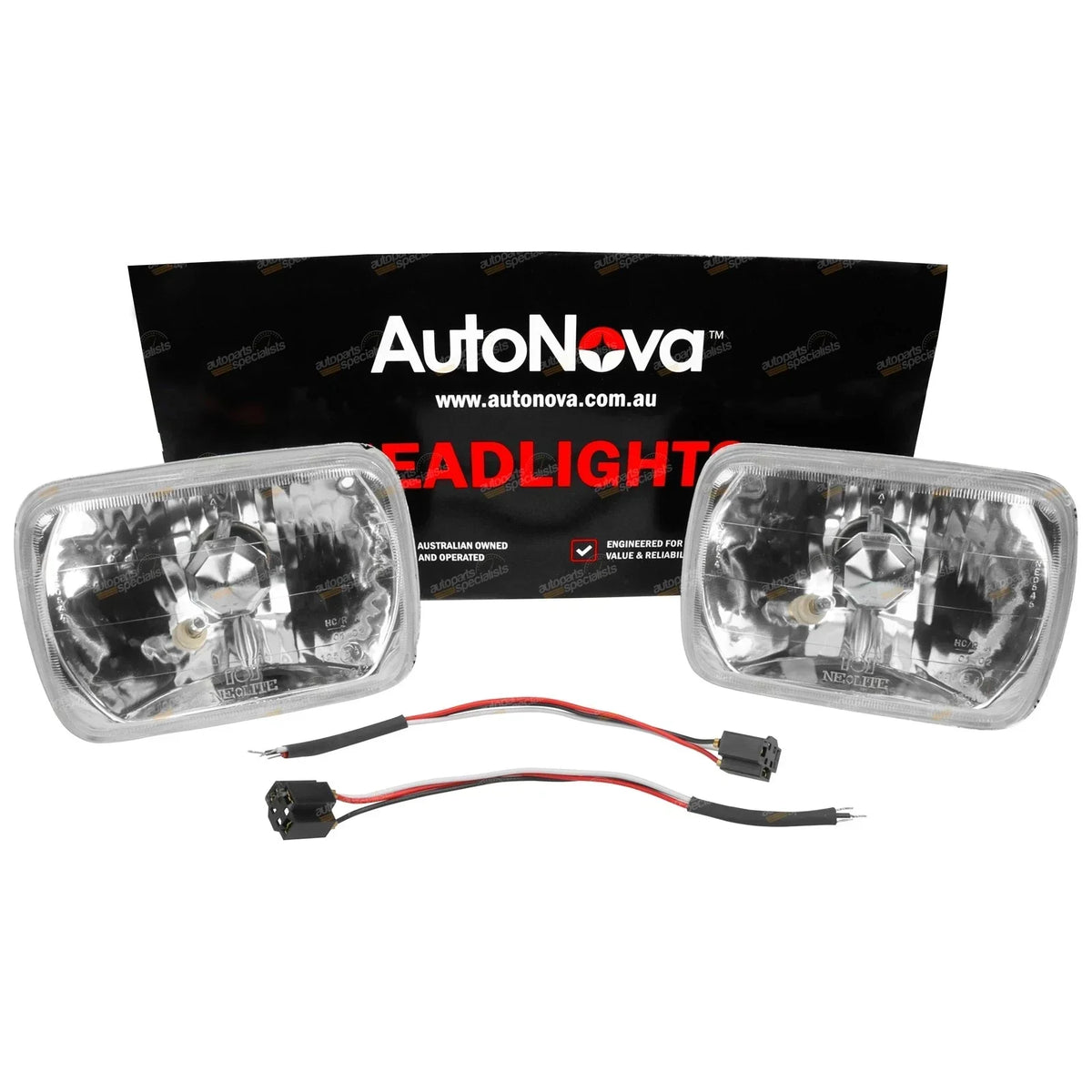 Set of 2 Reflective Lenses 200mm x 142mm for H4 Headlight Conversion
