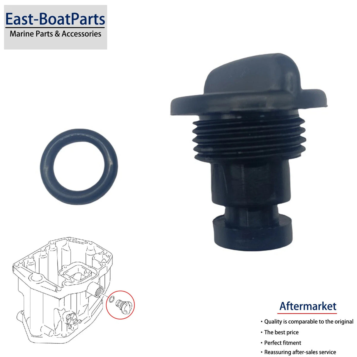 O-ring & Water Flush Plug for Suzuki 4 Str Outboard (17913-99E12)