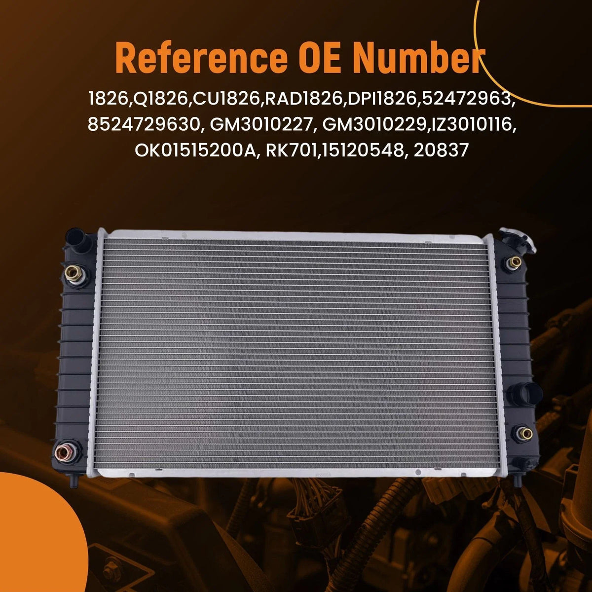 Aluminum Cooling Radiator for Oldsmobile Bravada 4.3L (1996–2001) CU1826