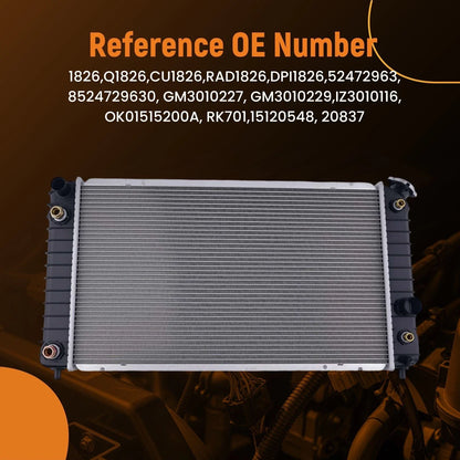 Aluminum Cooling Radiator for Oldsmobile Bravada 4.3L (1996–2001) CU1826