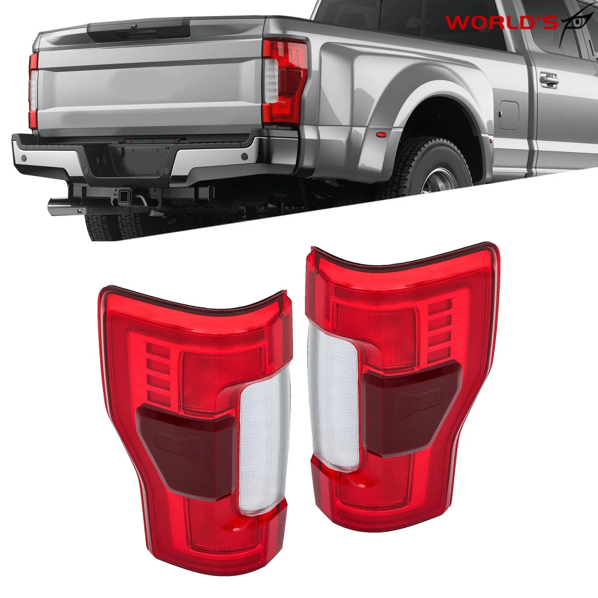 Pair LED Tail Lights for Ford F250 F350 (2017–2019)