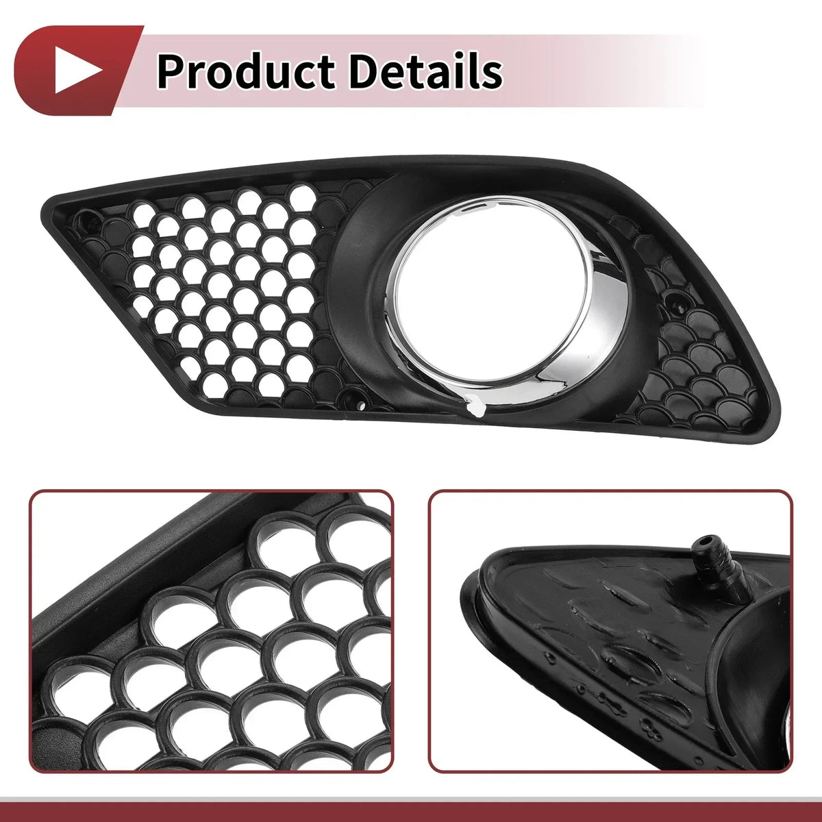 Left Front Fog Light Grill for Mercedes-Benz C300 2008-2012