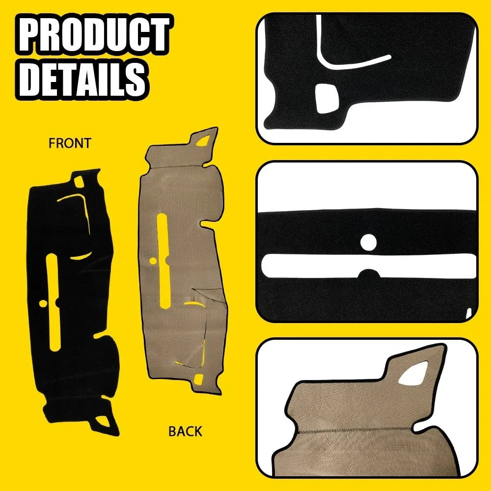 Mat Cover for Dashboard - Black for 2007-2013 Chevy Silverado/GMC Sierra