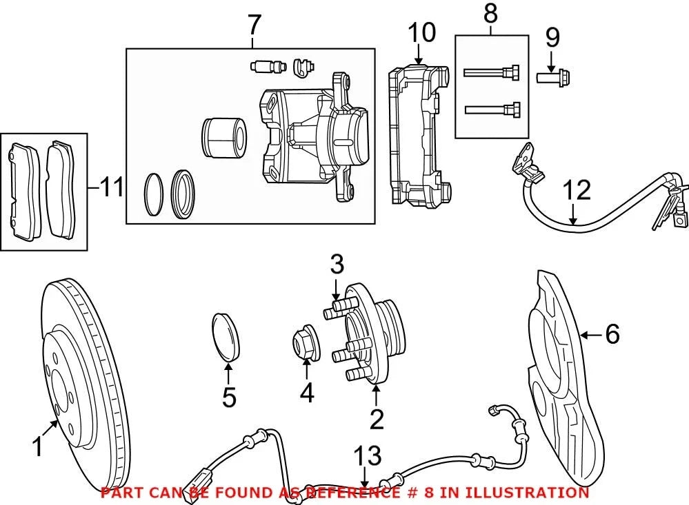 Disc Brake Caliper Pin for Dodge (68166698AB)