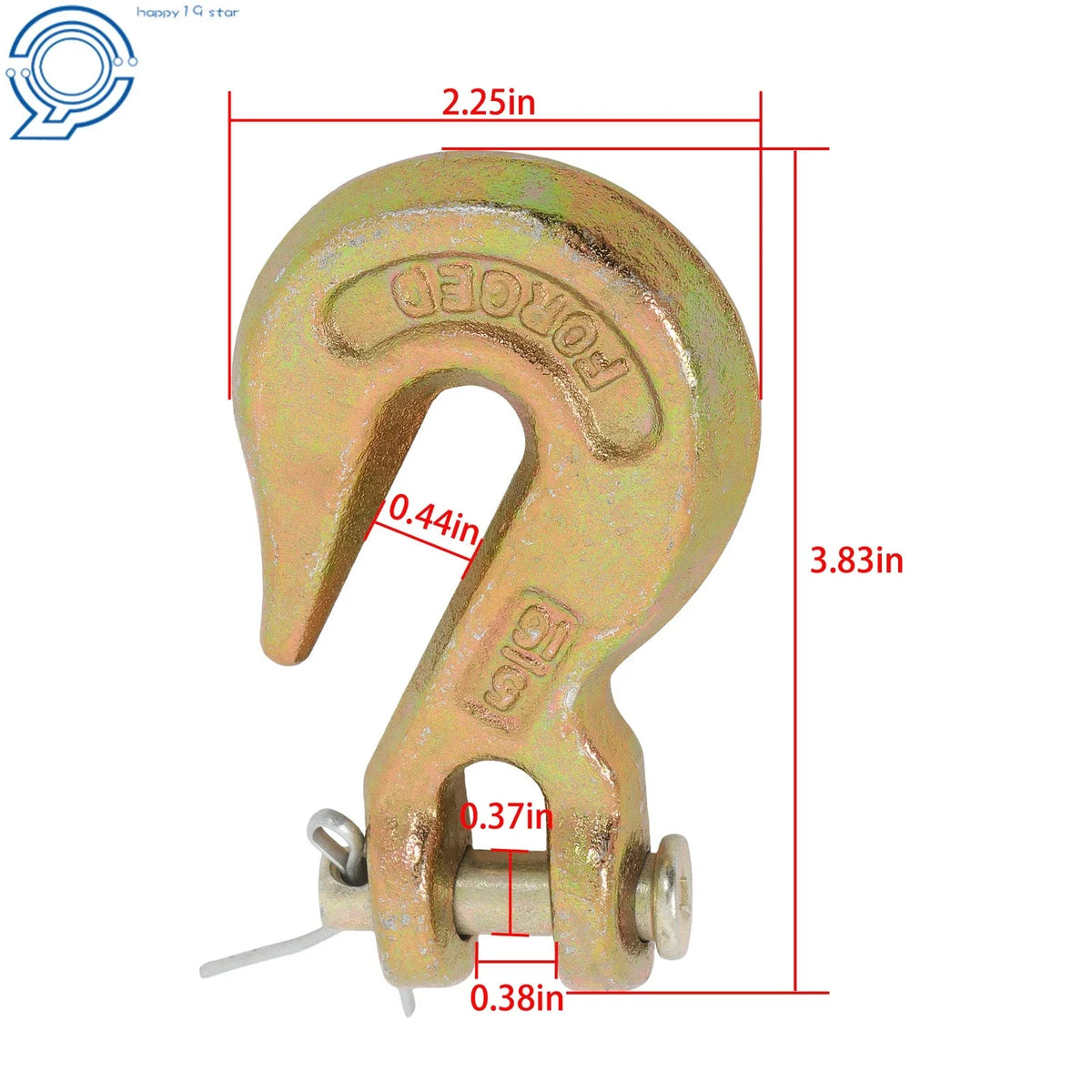 10 Pack Clevis Grab Hooks for G70 Tow Chains (5400 lbs Capacity)