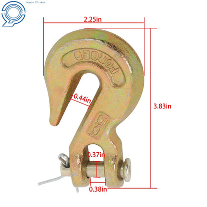 10 Pack Clevis Grab Hooks for G70 Tow Chains (5400 lbs Capacity)