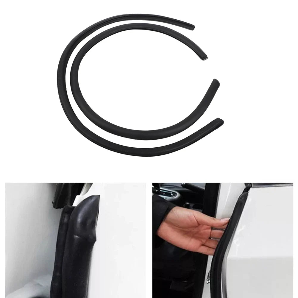 Car Door Noise Reducing Seal Strips - 2X Rubber, Universal Fit