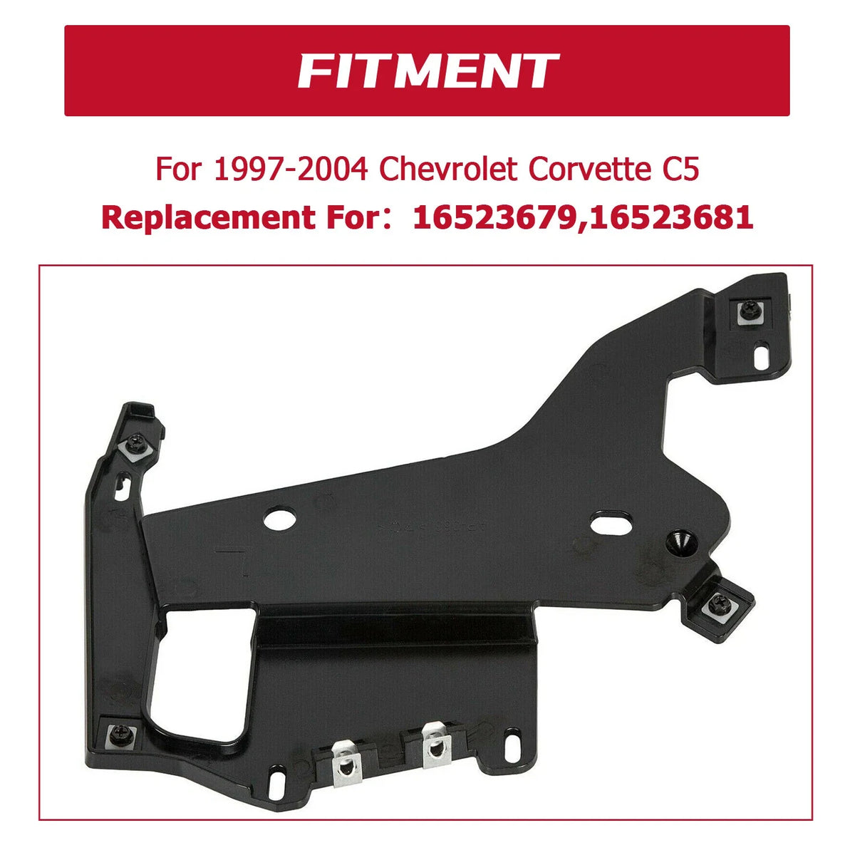 Left Headlight Bracket for Chevy Corvette C5 (1997–2004) #16523681