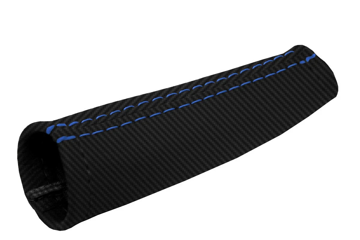 Carbon Fiber E Brake Cover for Nissan Skyline R33 (1993–1998) Blue Stitch