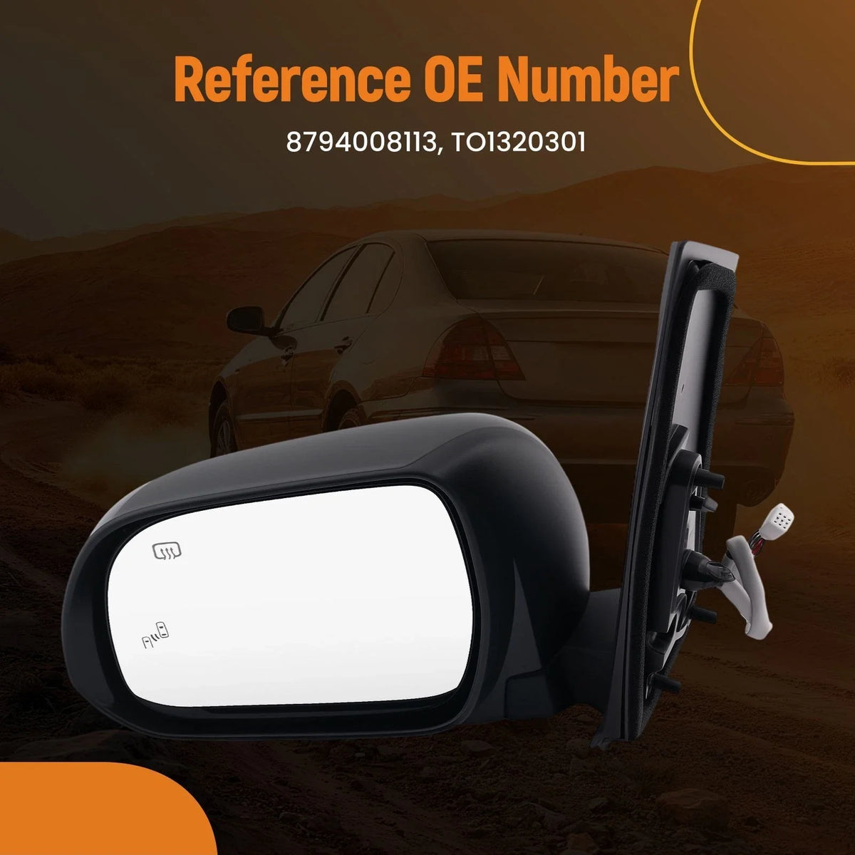 Heated Power Mirror Left for Toyota Sienna (2013–2017) 8794008113