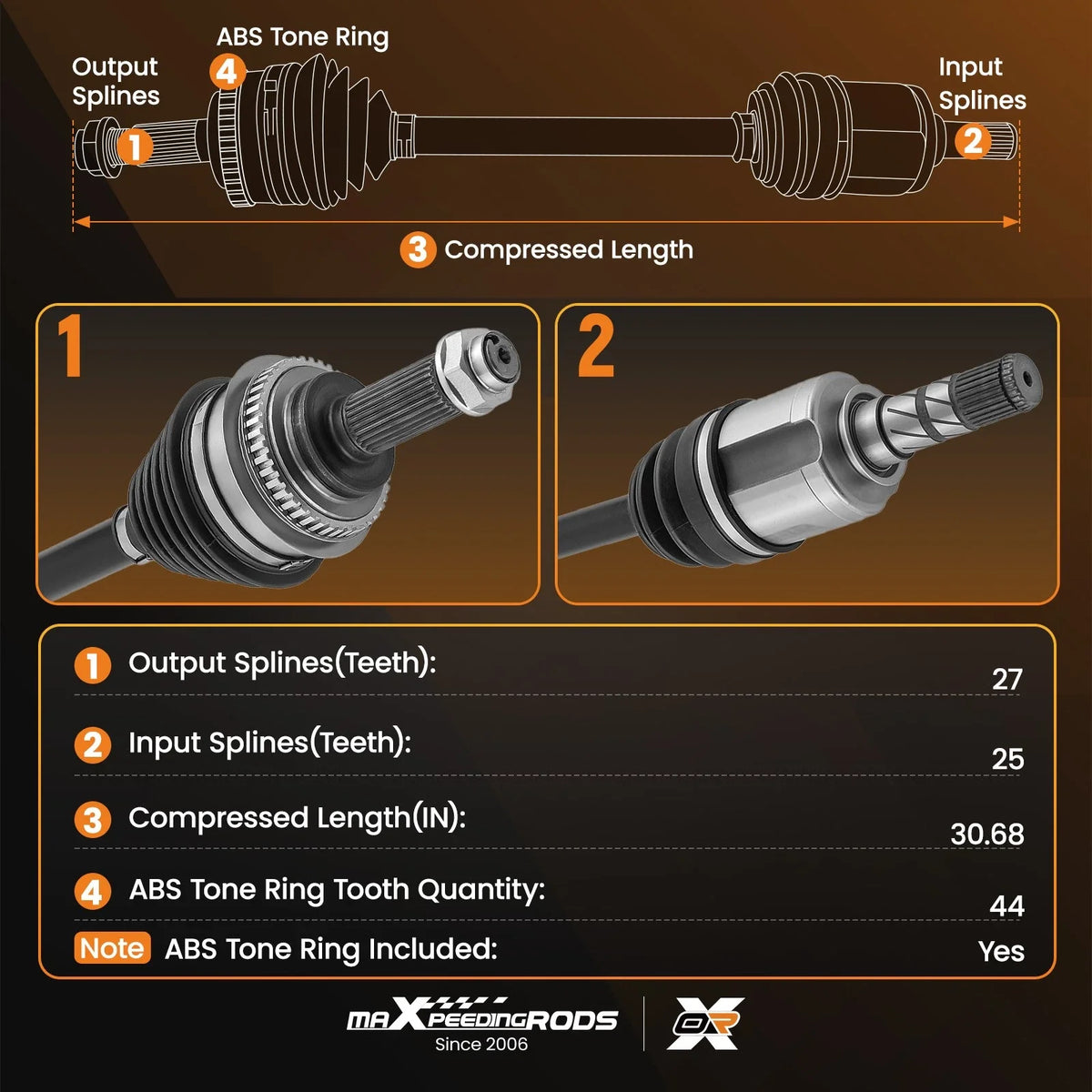 CV Axle Shaft for 2003-2008 Forester by Subaru