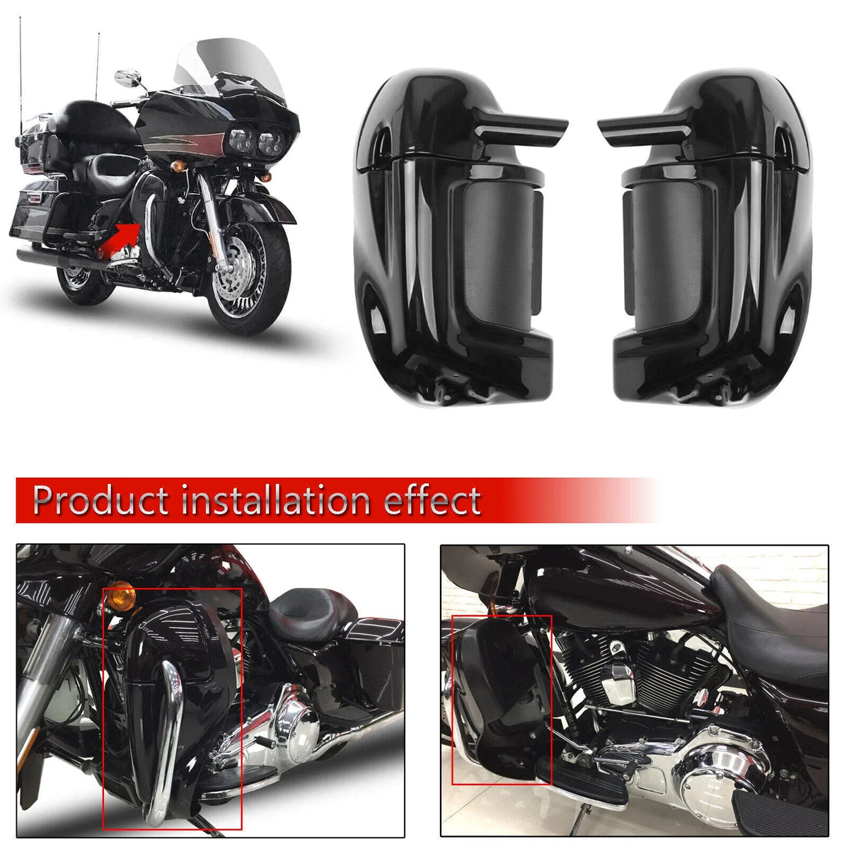 Lower Vented Leg Fairings Cap for Harley Touring Street Glide (1983–2013) B5