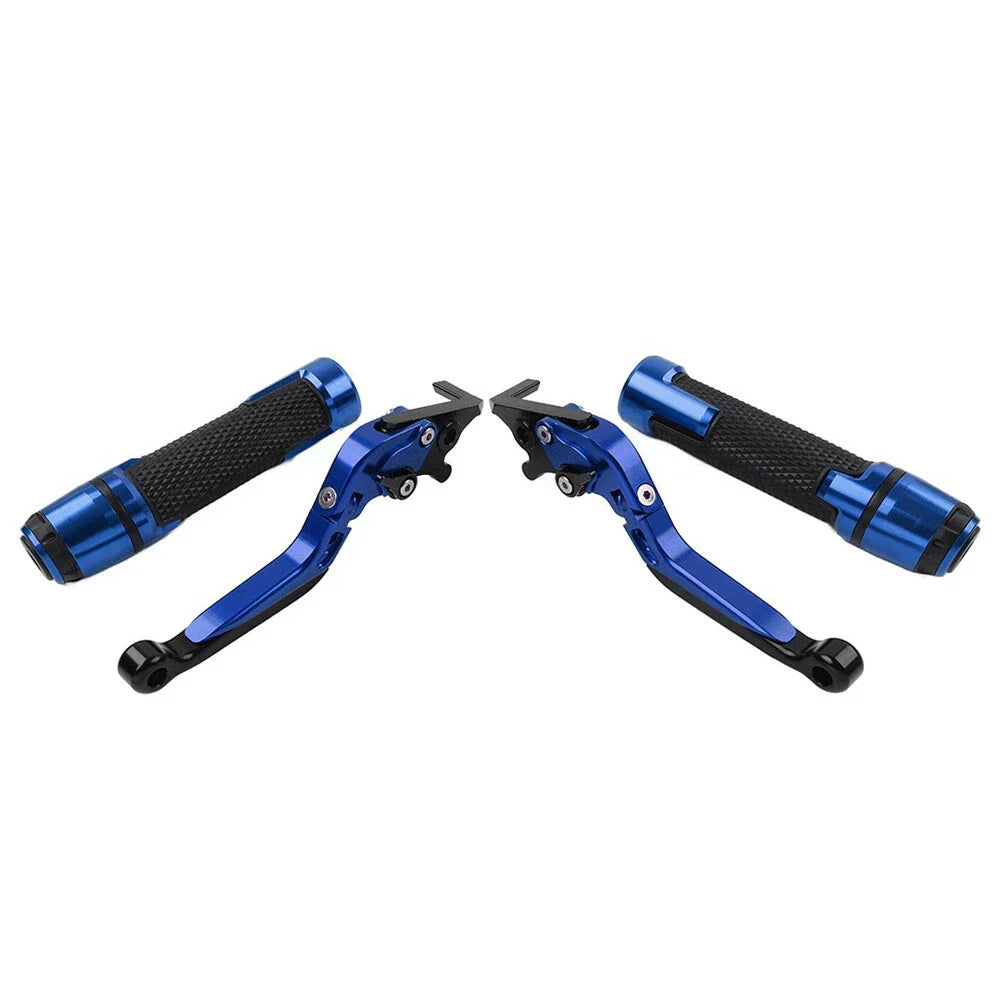Blue Handlebar Grips & Extendable Brake Clutch Levers for ZX6R