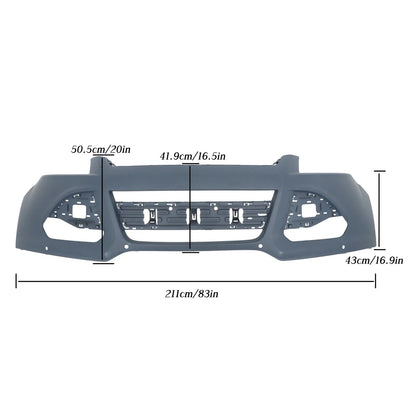Front Upper Bumper Cover with Sensor Hole for Ford Escape (2013–2016)