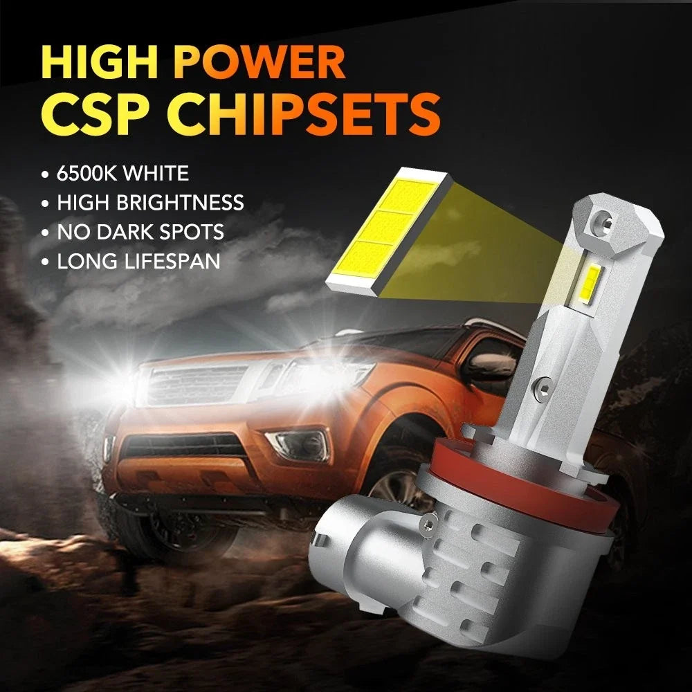 2X H11 H8 H9 LED Headlight Kit for Combo2 (6500K White)