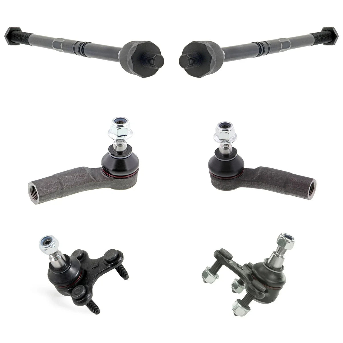 Set of 4 Inner Outer Tie Rods & Lower Ball Joints for Audi A3 Q3 Eos (2010–2016)