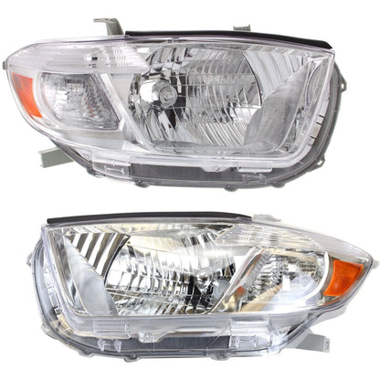 Headlight Headlamp Pair for Toyota Highlander (2008–2010)