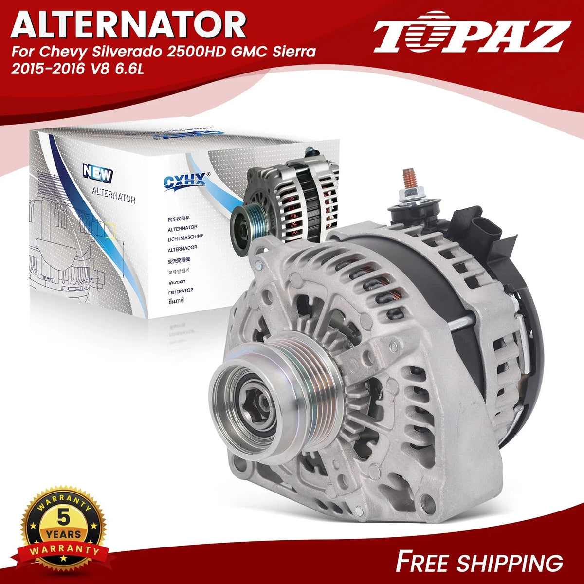 220A Alternator for Chevy Silverado 2500HD GMC Sierra (2015–2016)