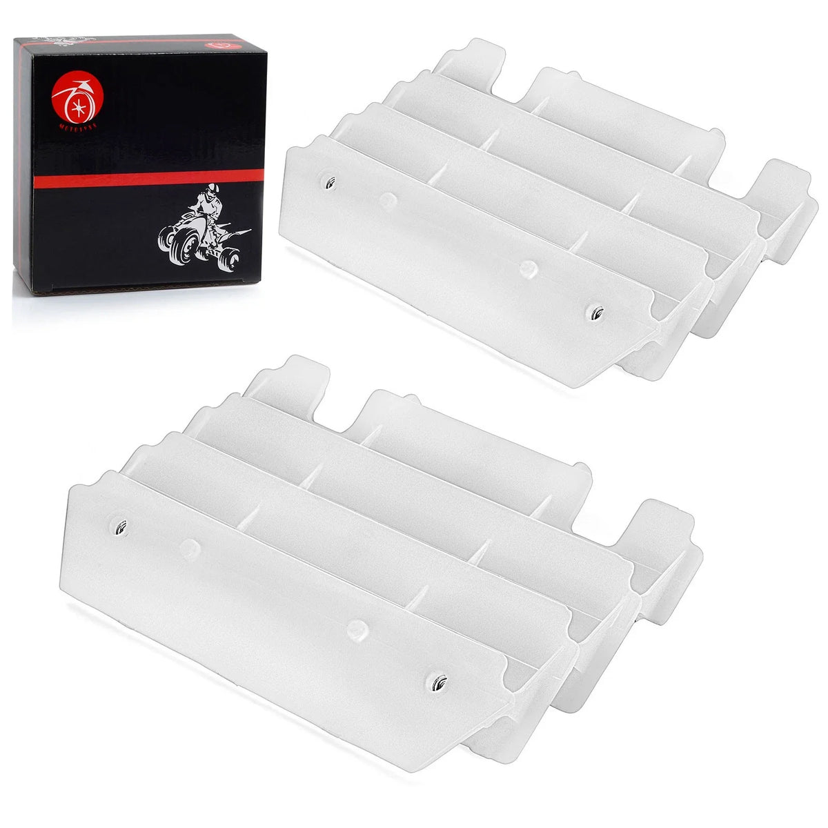 2 Radiator Louvers Guards for Kawasaki KX125 KX250 (1997–2004) 14037-1310-RZ White
