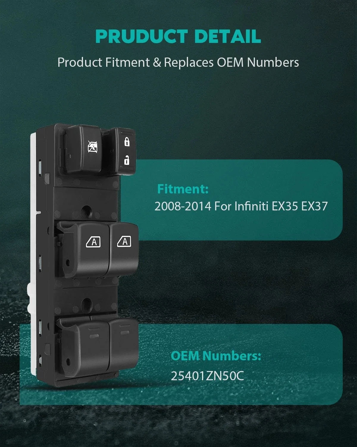Master Power Window Switch for Nissan Altima Sedan (2007–2012)