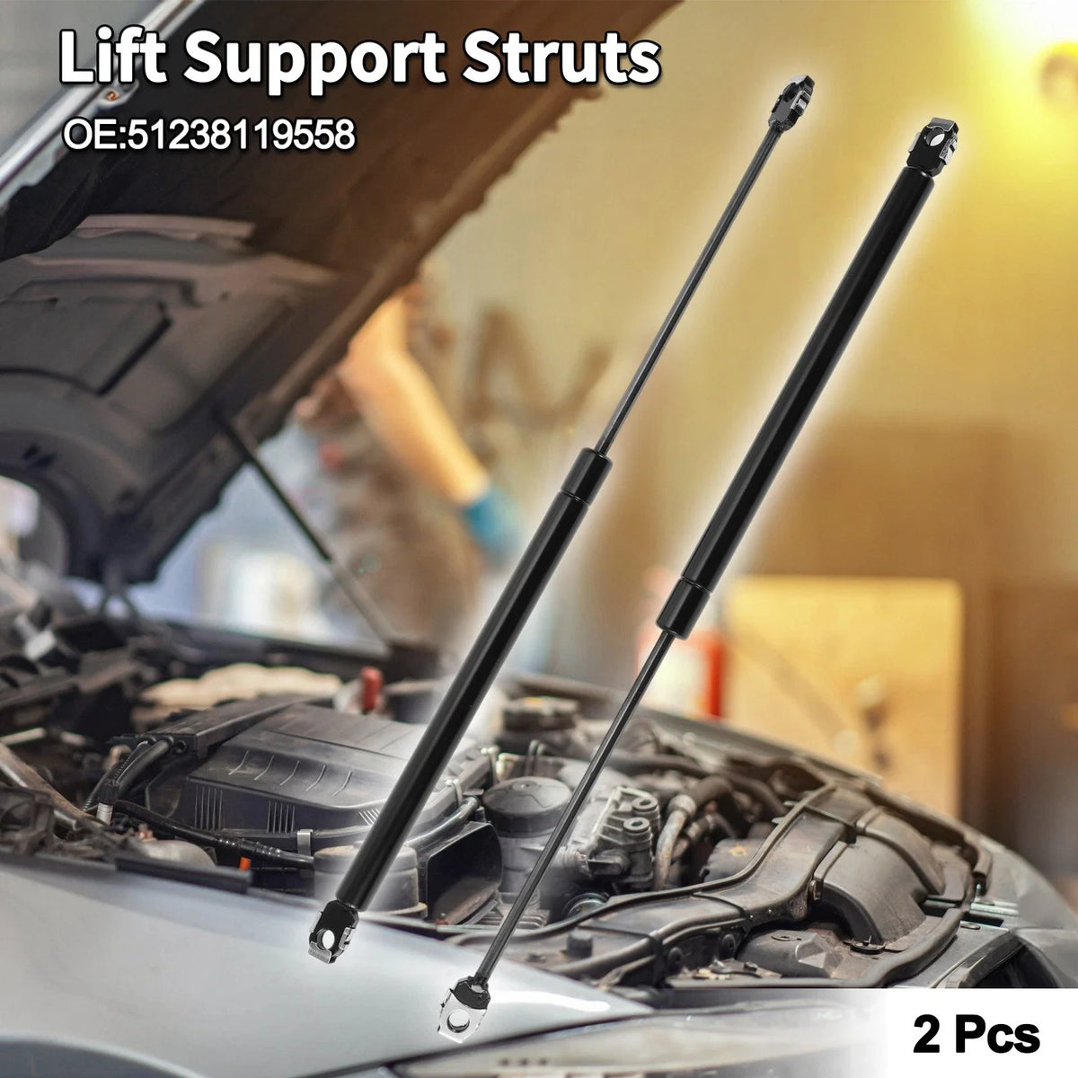 Front Hood Lift Supports Struts for BMW 318i E36 (1992–1998)
