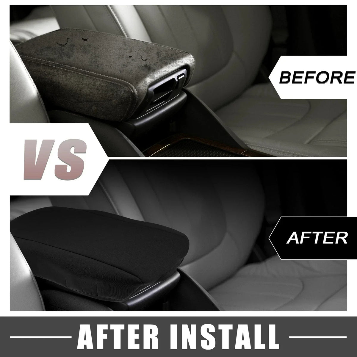 Center Console Armrest Cover - Black for Dodge Durango (2011-2020)