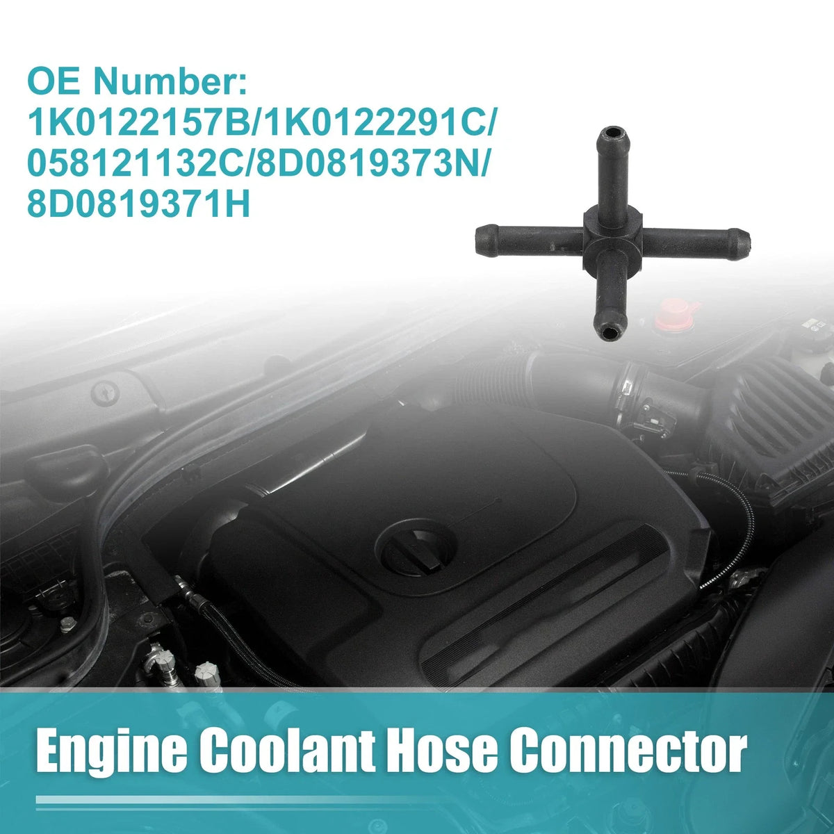 Engine Coolant Hose Connector 1K0122157B/1K0122291C for Audi A6 (2021–2022)