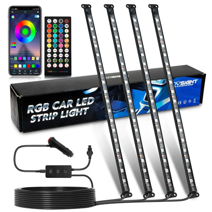 RGB LED Strip Lights for Car Interior Floor Decor (Universal)