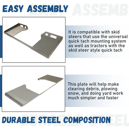Quick Tach 3/8" Cut-Out Mount Plate for Bobcat and Kubota