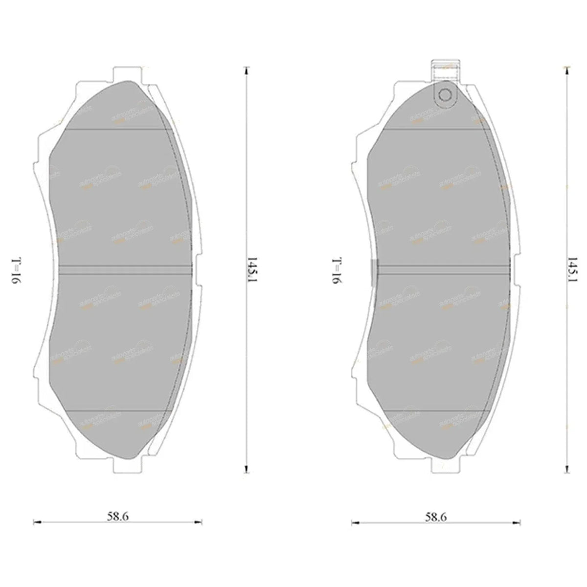 Disc Brake Pads for Ford Courier 2004-2006 - Front Set