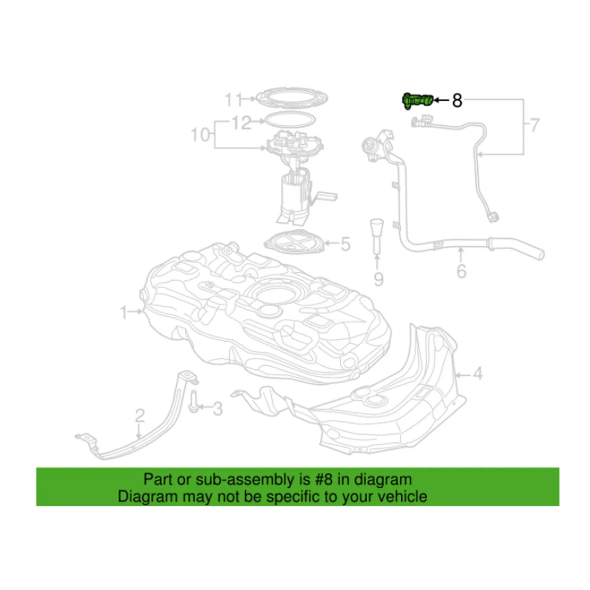 Fuel Vapor Pressure Sensor Connector for Chrysler Dodge Jeep (OEM)