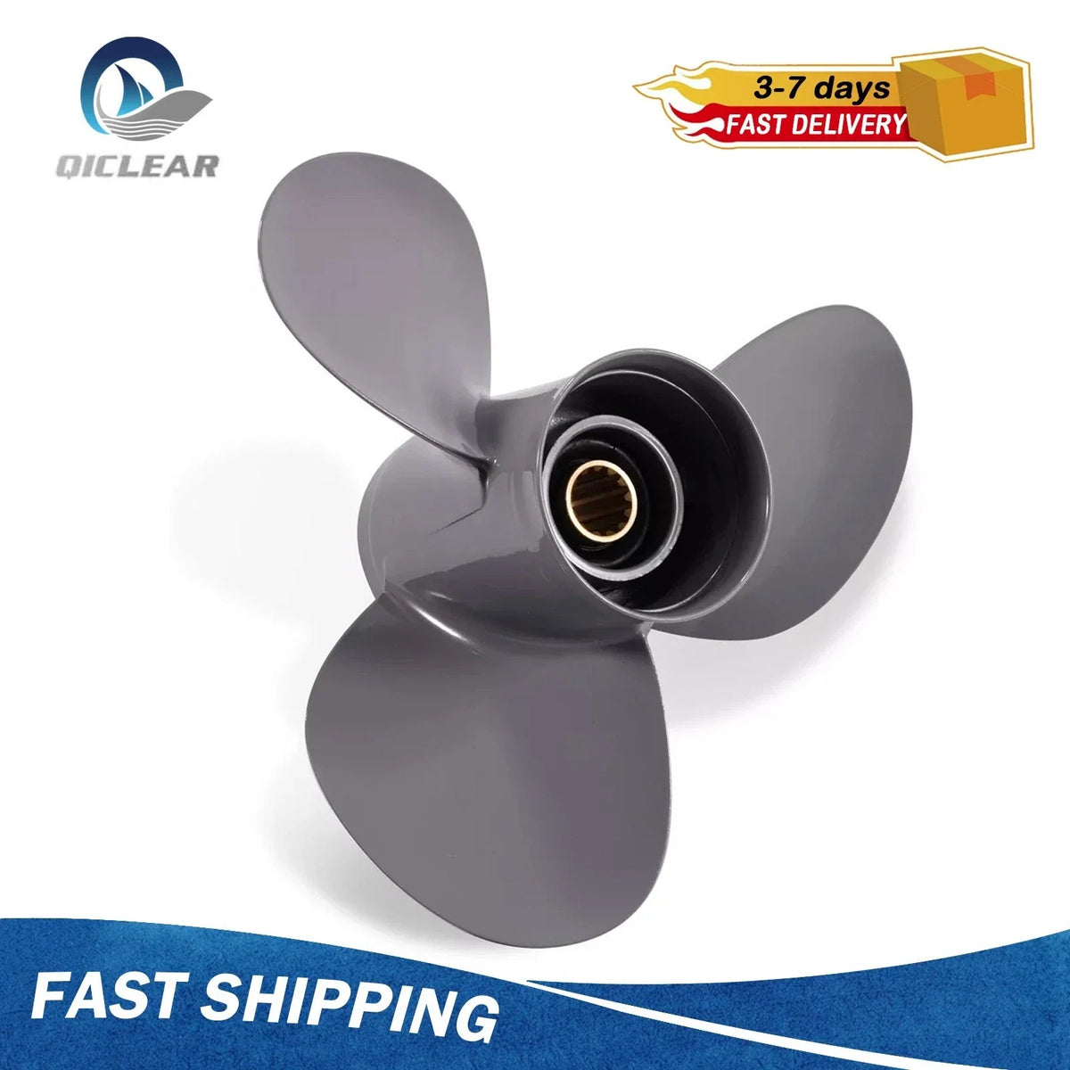 11 1/4x13 Aluminum Outboard Propeller for Honda 35-60HP (13 Spline, RH)