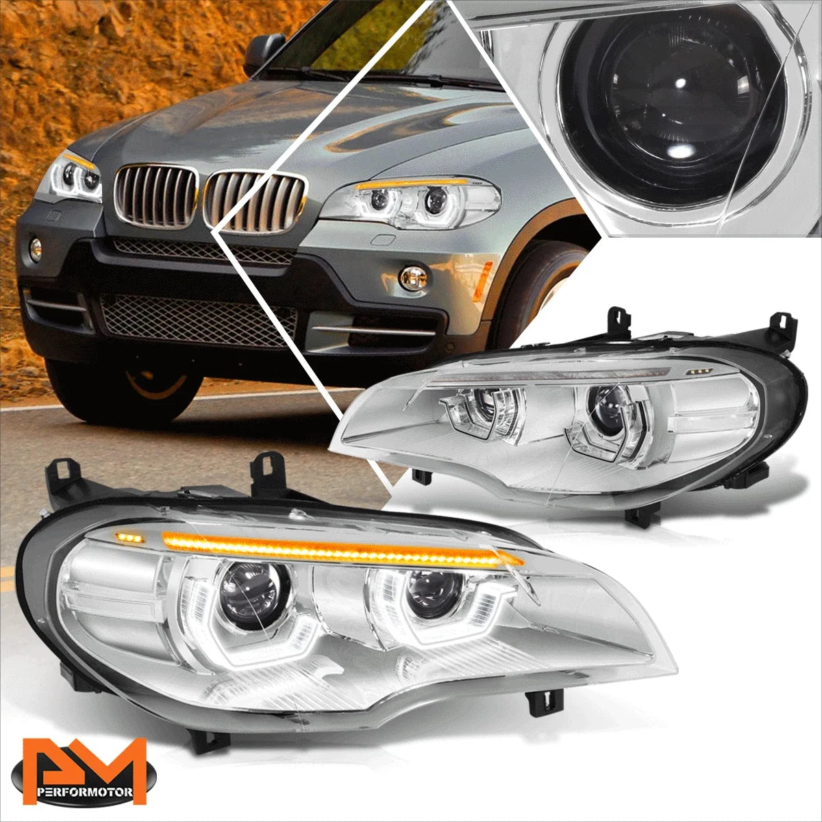 LED Headlight Projector for BMW X5 (2007–2010)