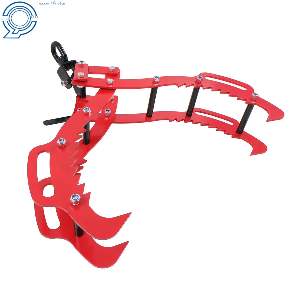 Log Lifting Tongs 36" 4 Claw Grapple Hook for Tractor